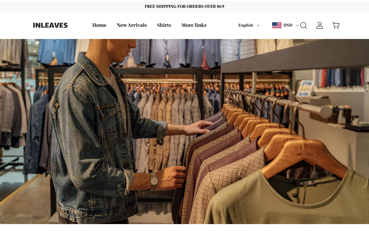Screenshot van inleaves.com