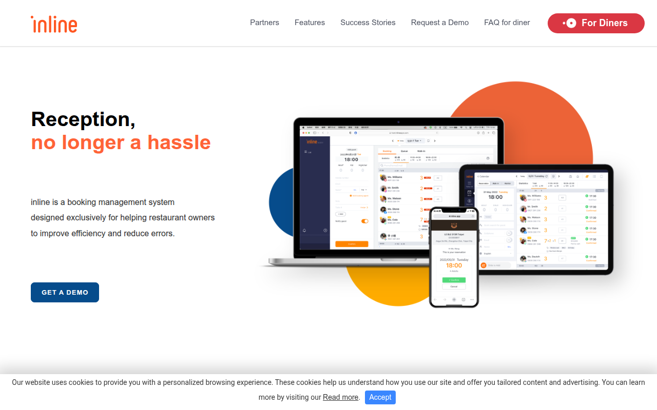 Screenshot van inline.app