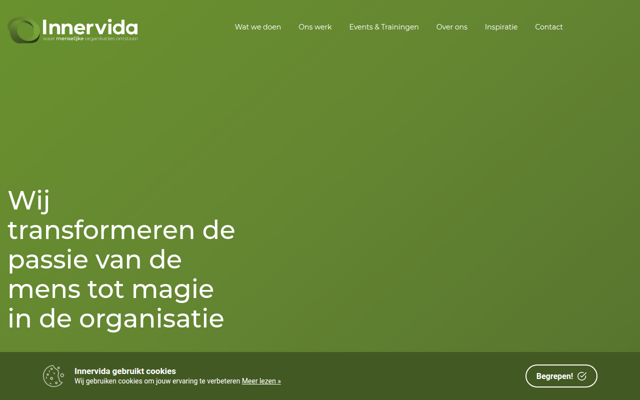 Screenshot van innervida.nl