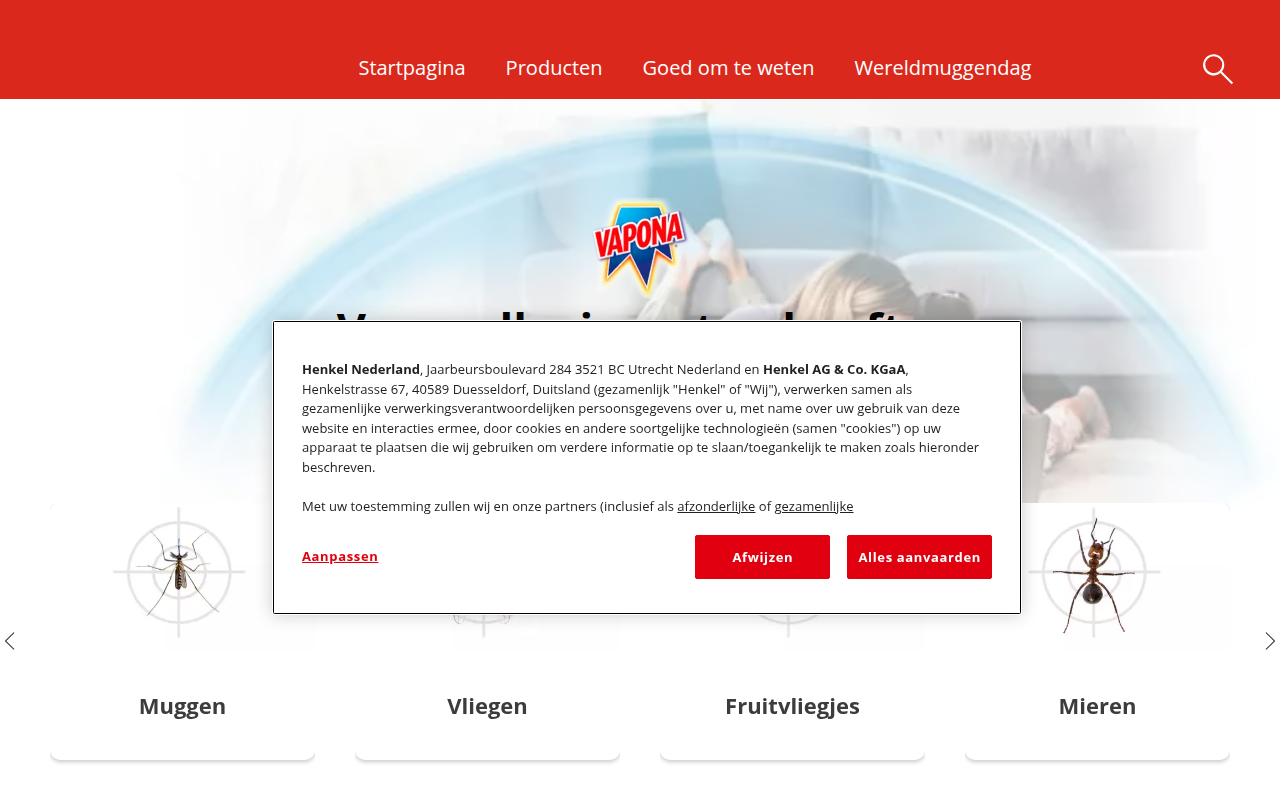 Screenshot van insectia.nl