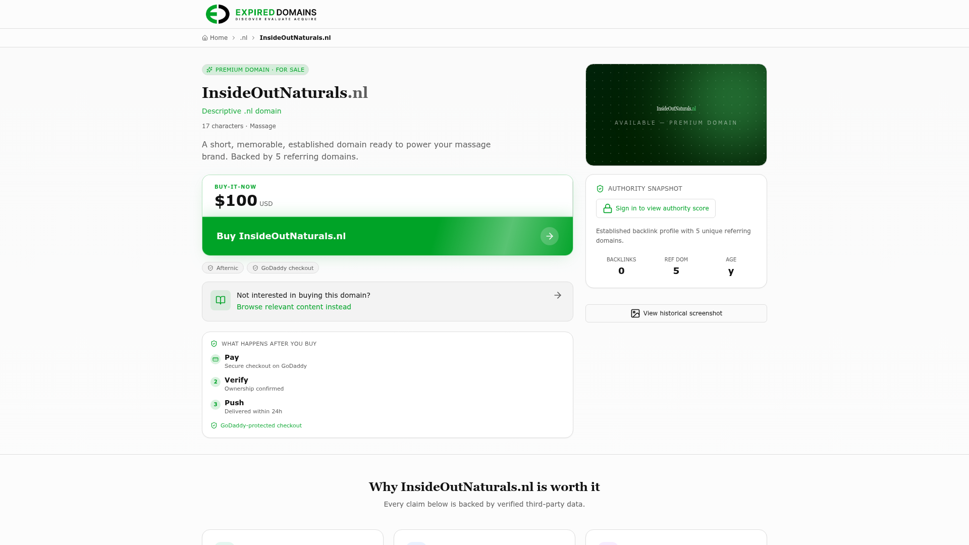 Screenshot van insideoutnaturals.nl