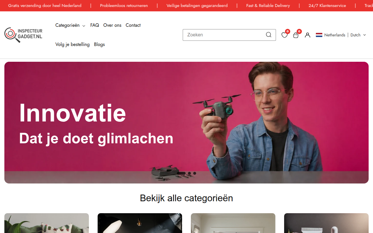 Screenshot van inspecteurgadget.nl