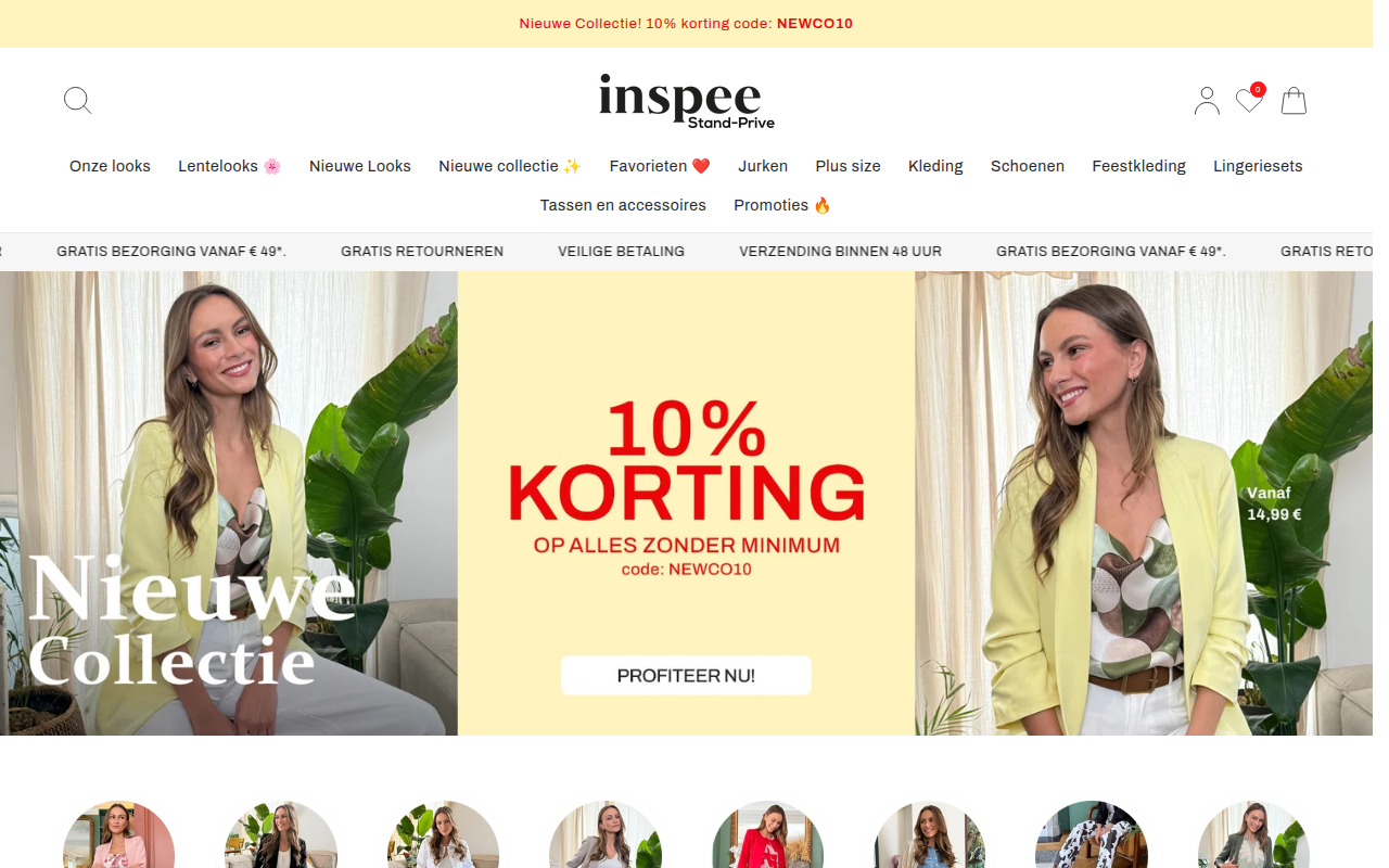 Screenshot van inspee.nl