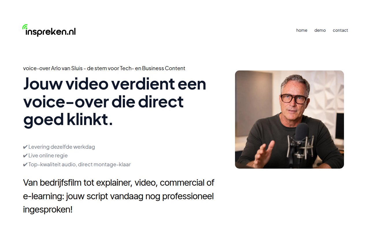 Screenshot van inspreken.nl