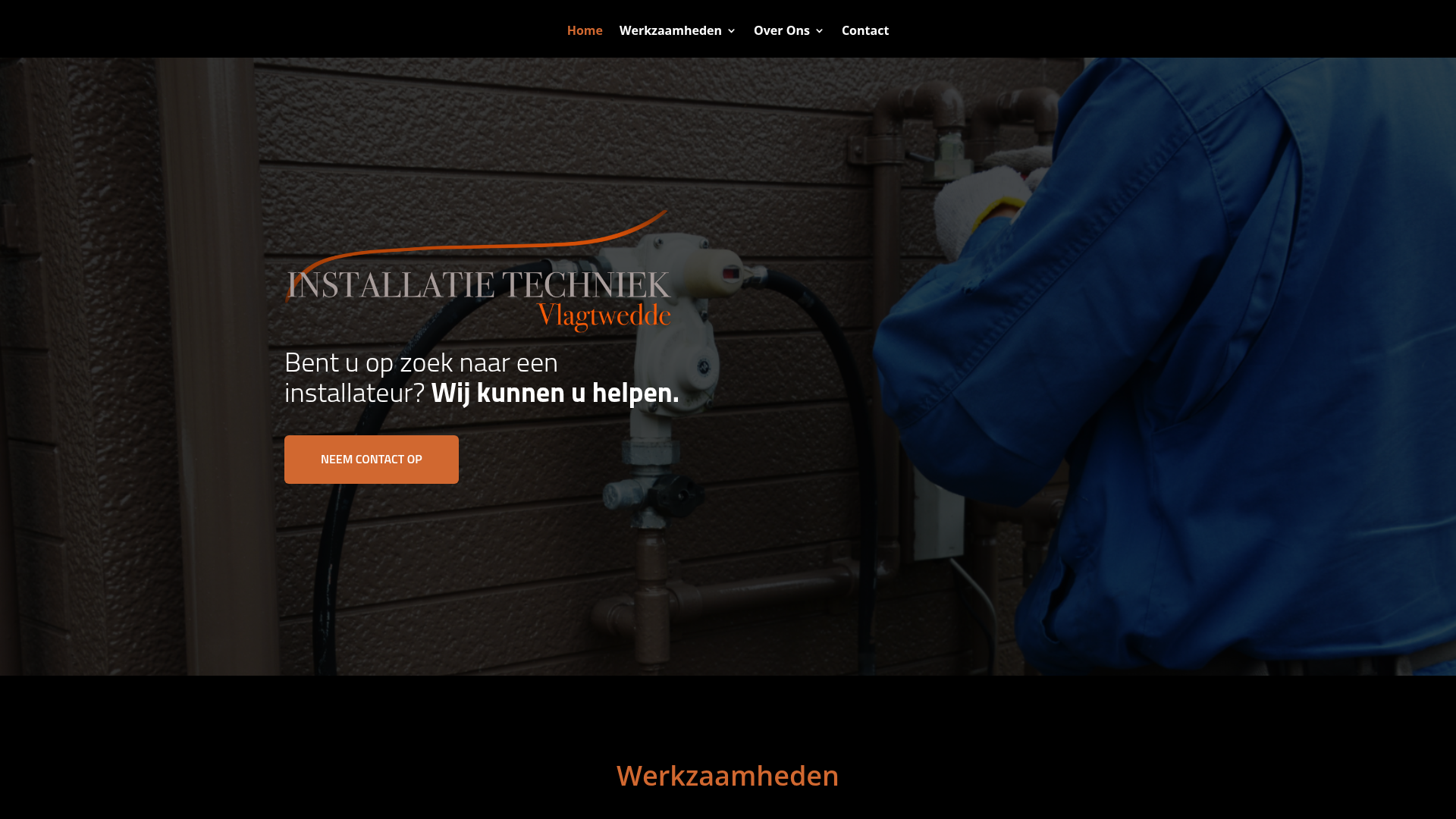 Screenshot van installatietechniekvlagtwedde.nl