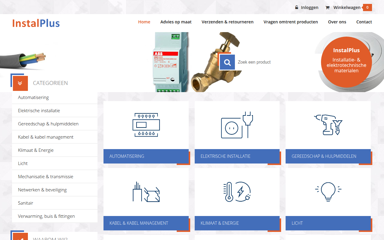 Screenshot van www.instalplus.nl