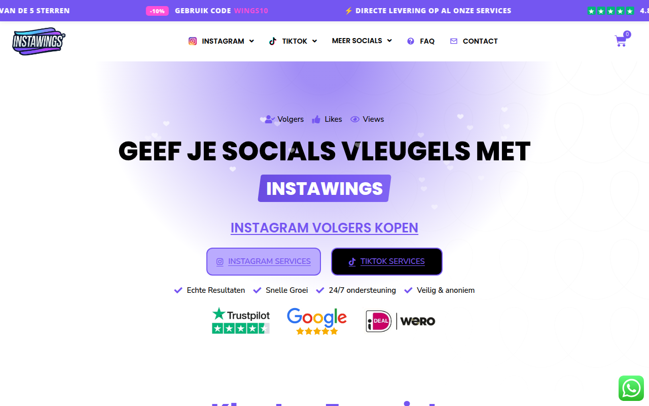 Screenshot van Instawings