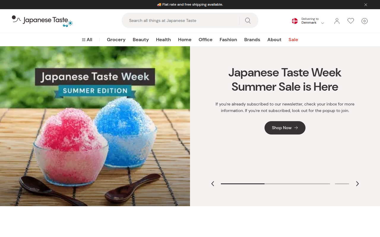 Screenshot van int.japanesetaste.com