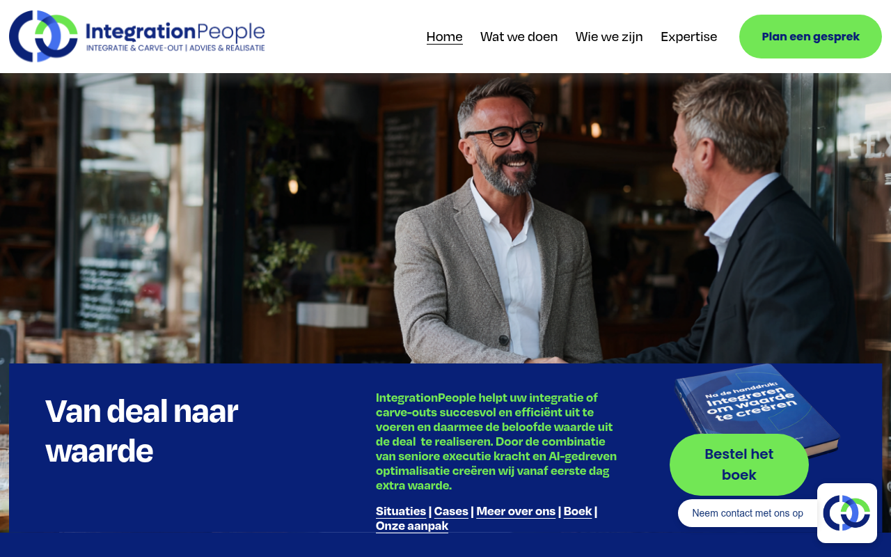 Screenshot van integrationpeople.nl
