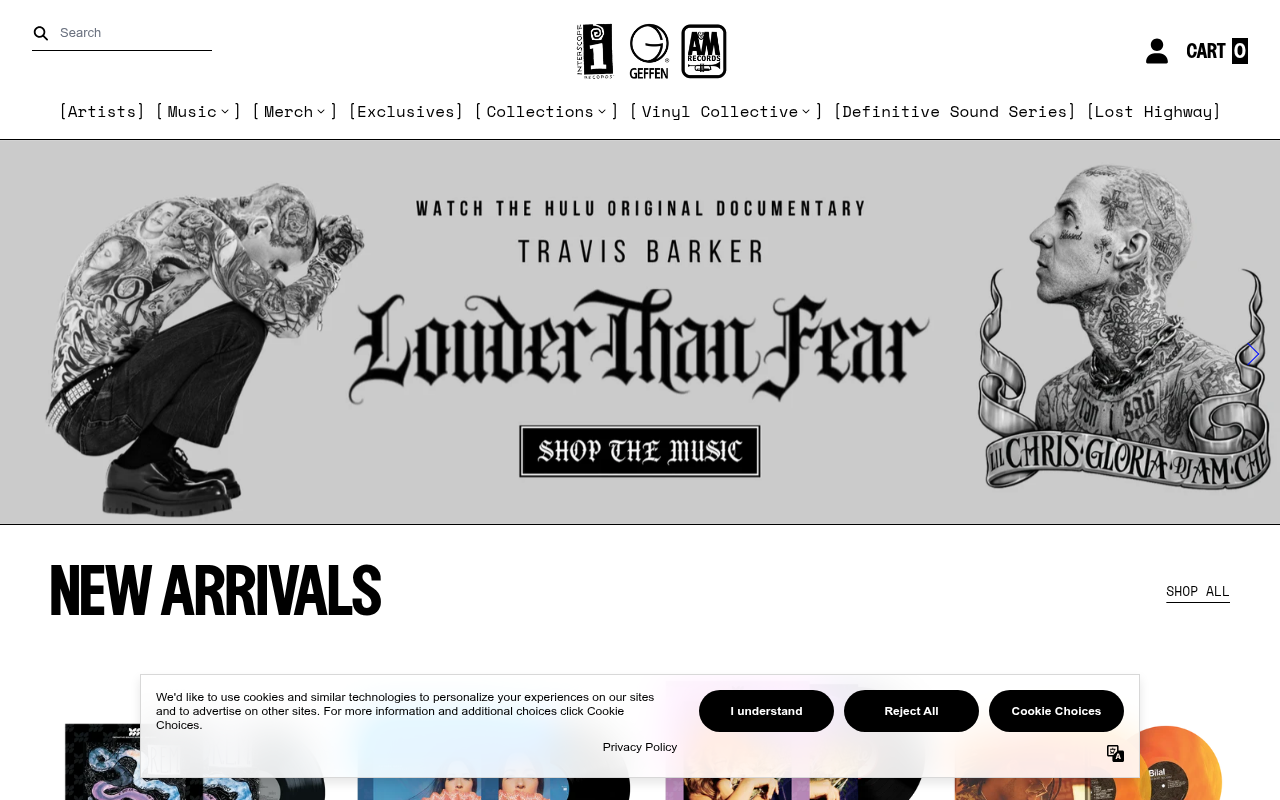 Screenshot van interscope.com