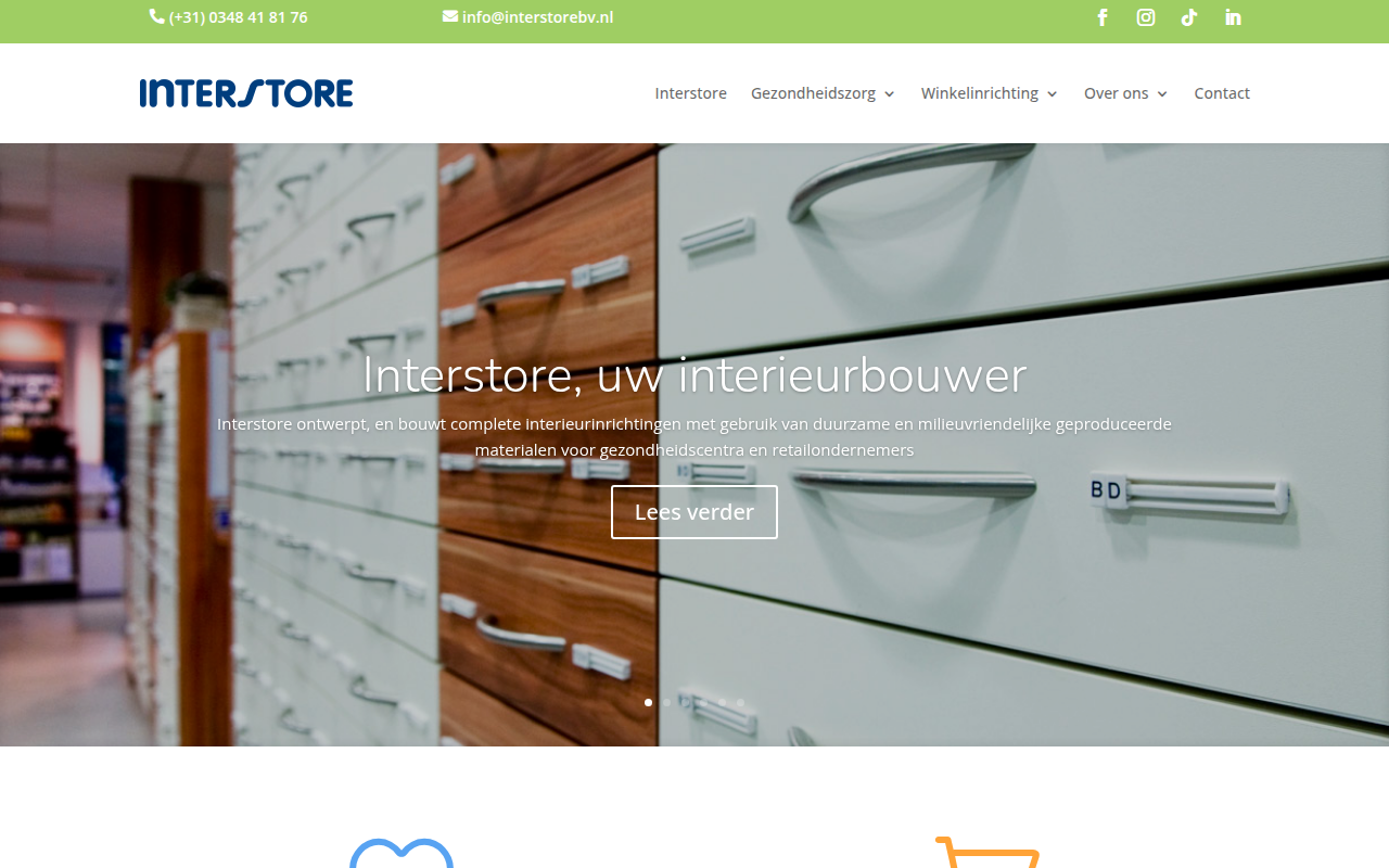 Screenshot van interstorebv.nl