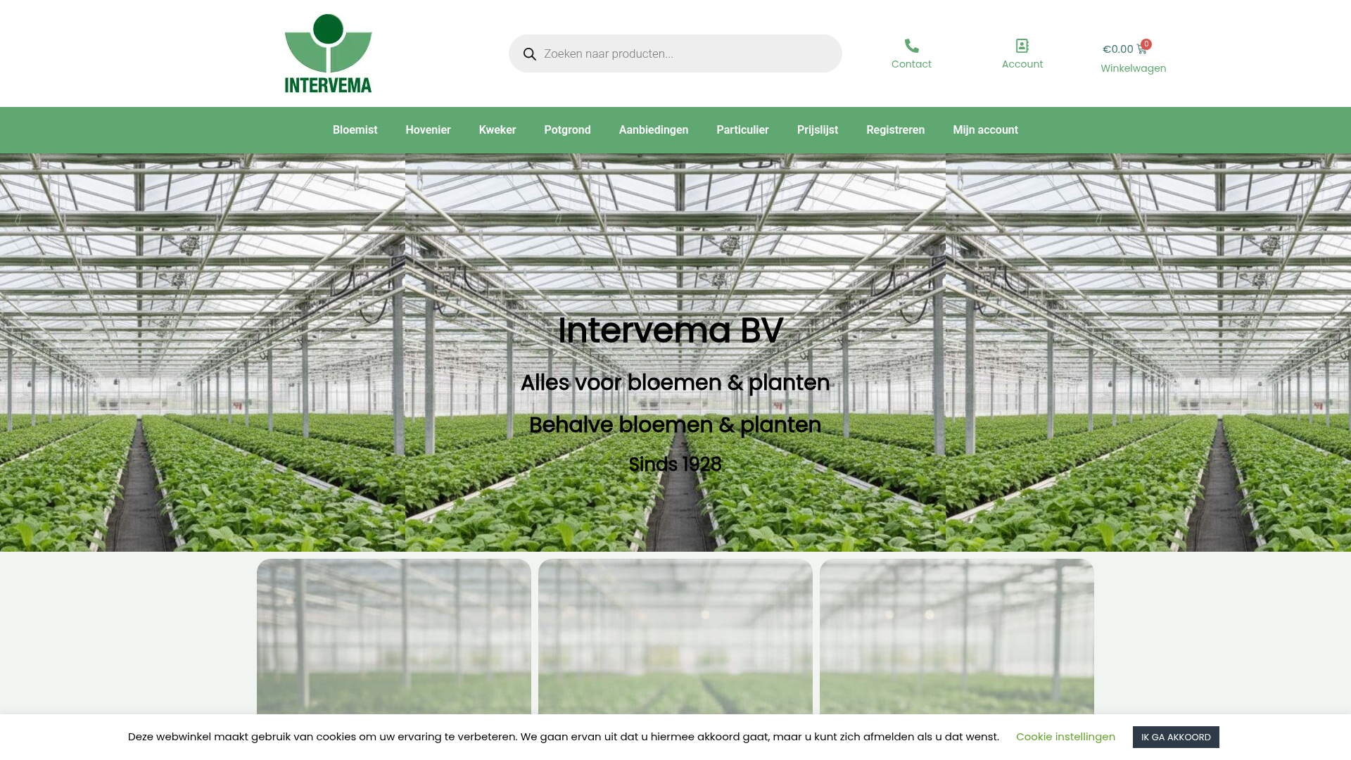 Screenshot van intervema.nl