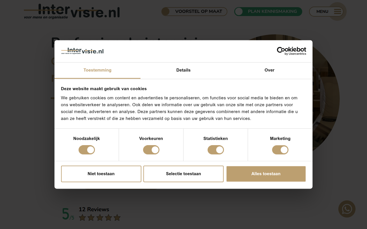 Screenshot van intervisie.nl