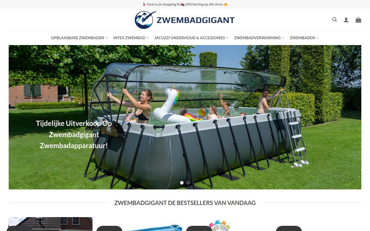 Screenshot van intex-winkel.com