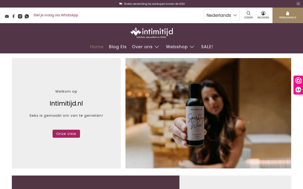 Screenshot van intimitijd.nl