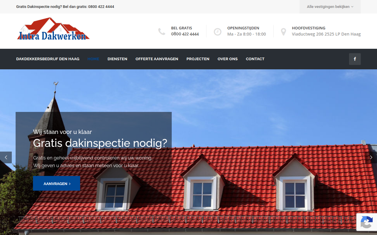 Screenshot van intradakwerken.nl