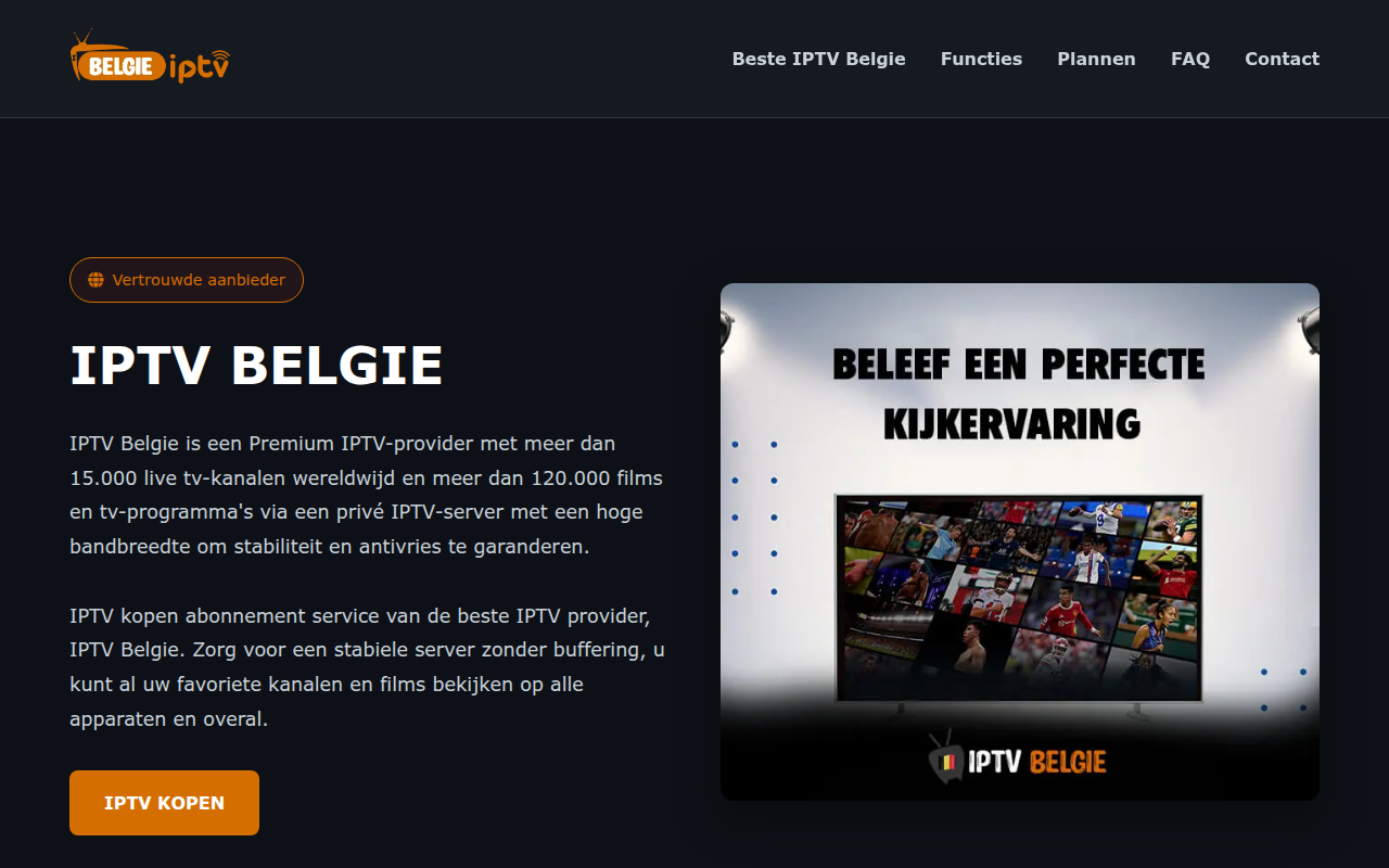 Screenshot van iptvbelgie.com