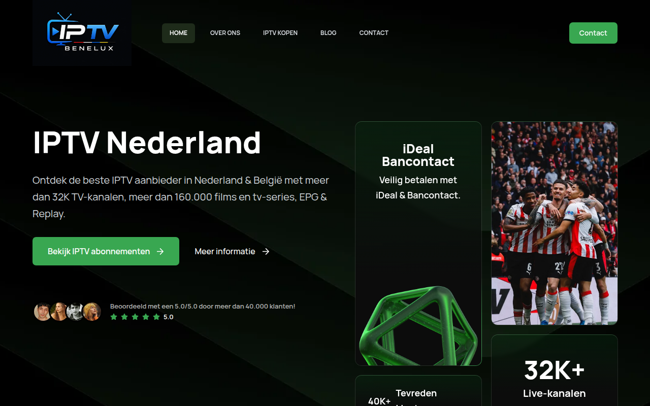 Screenshot van iptvbenelux.com