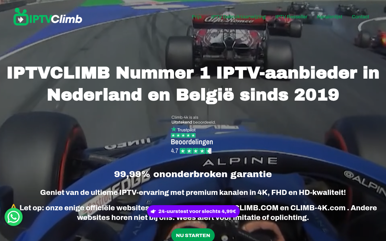 Screenshot van iptvclimb.com