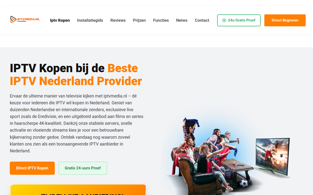 Screenshot van iptvmedia.nl