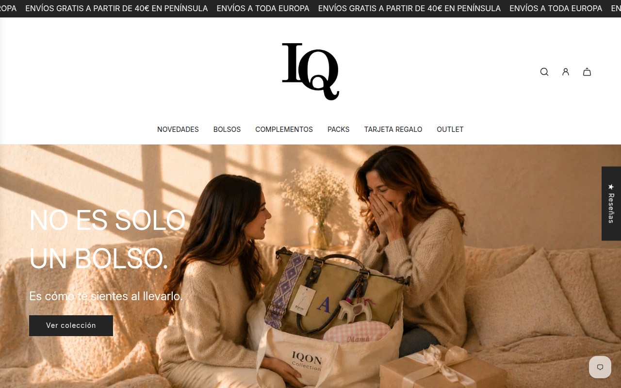 Screenshot van iqoncollection.com