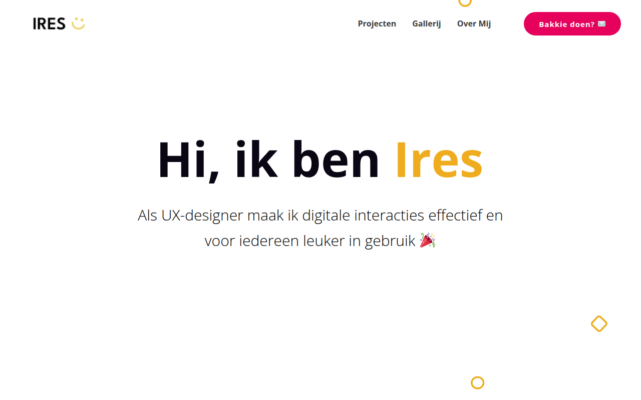 Screenshot van iresverkerk.nl