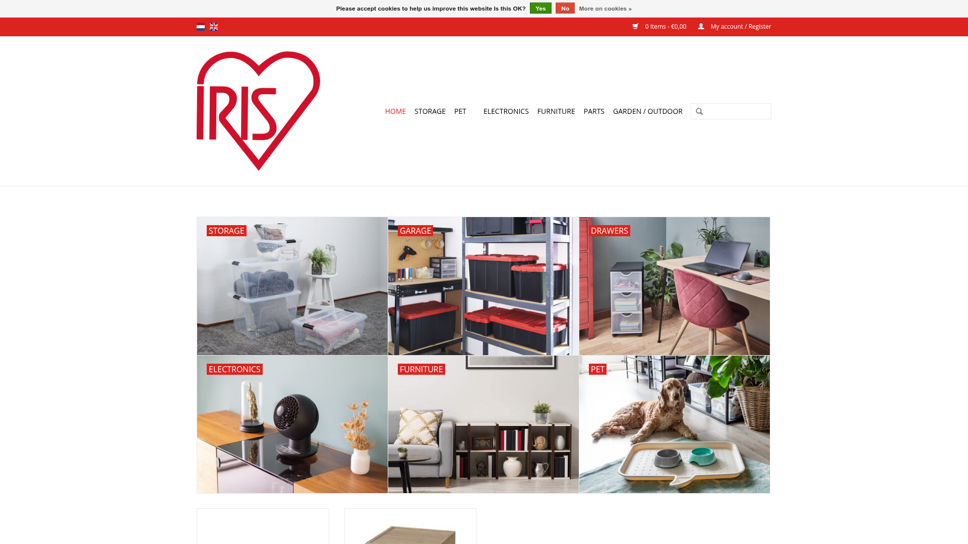 Screenshot van iriswebshop.eu