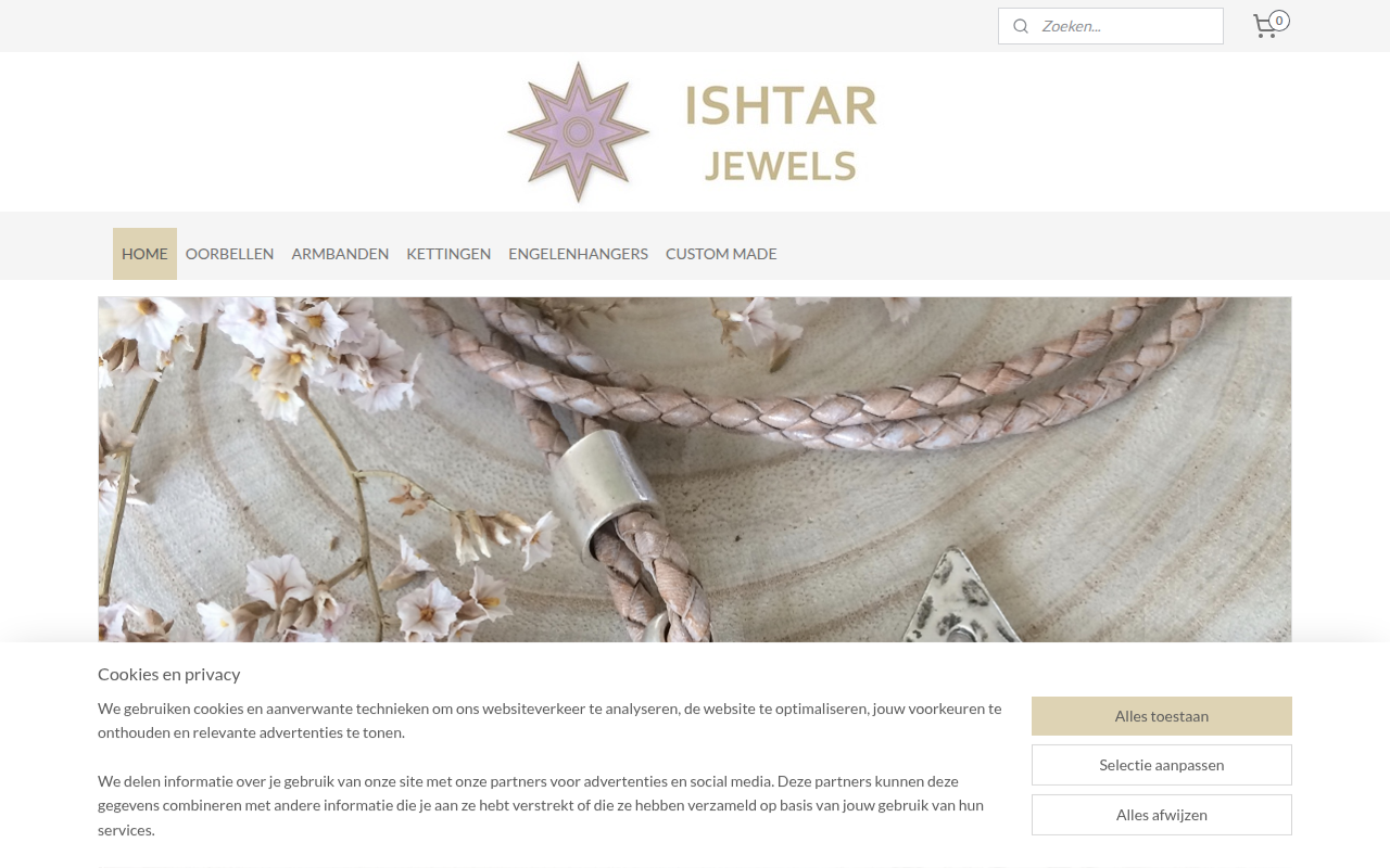 Screenshot van ishtarjewels.nl