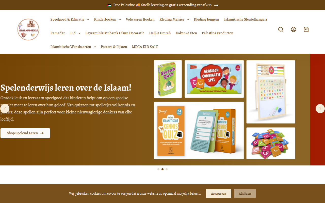 Screenshot van islaamforkids.com