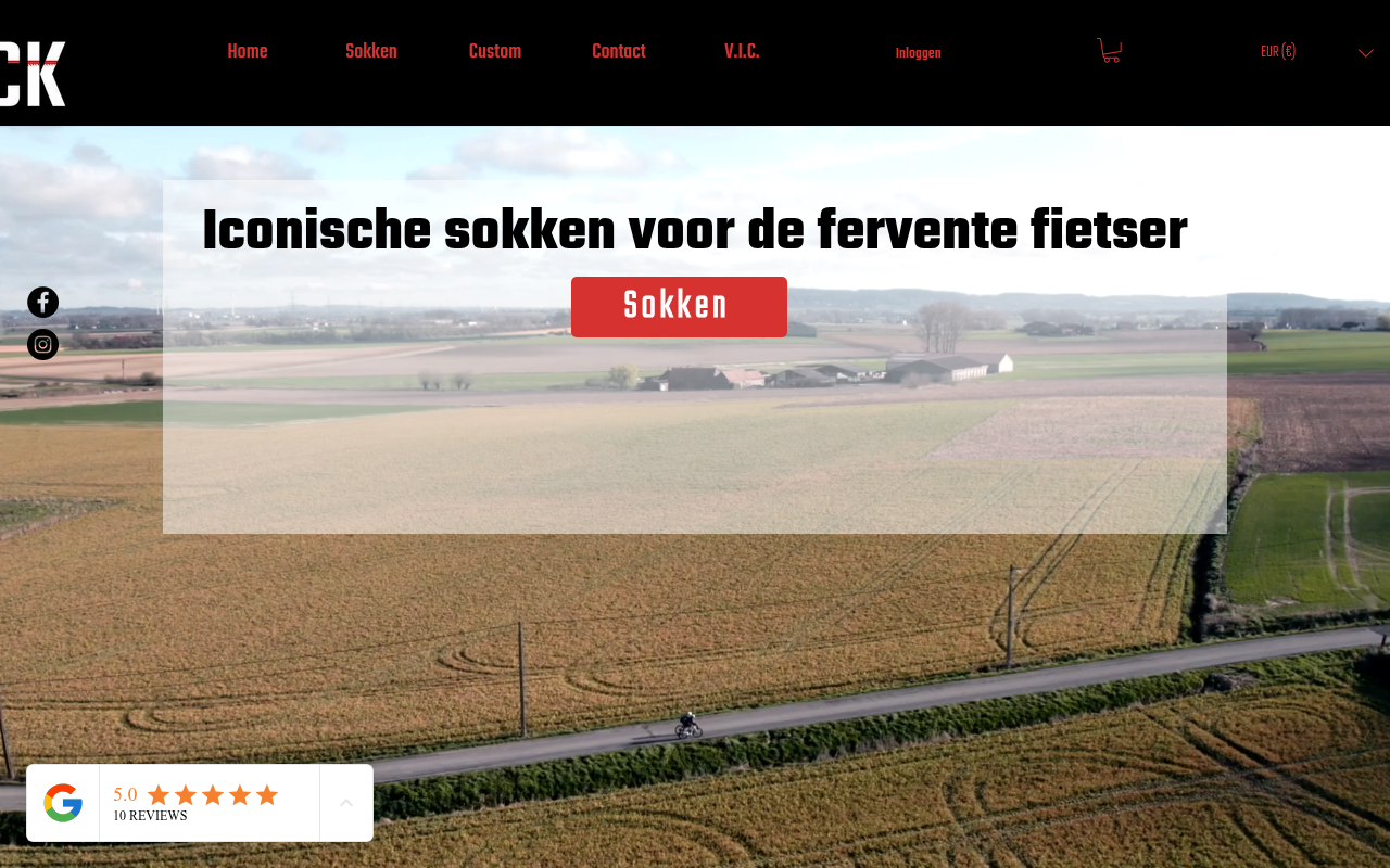Screenshot van isock.be