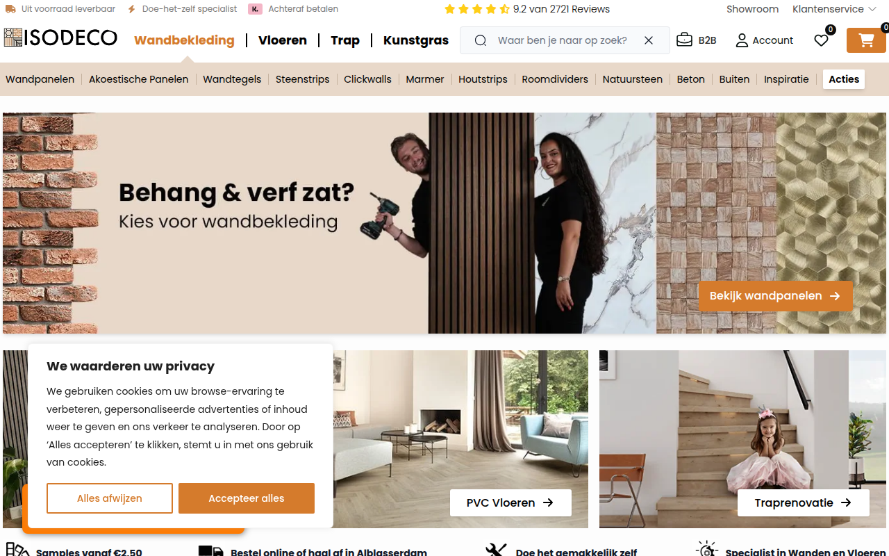 Screenshot van isodeco.nl