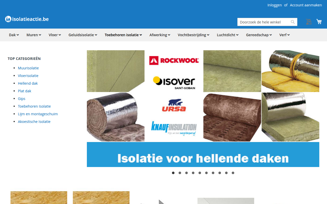 Screenshot van isolatieactie.be