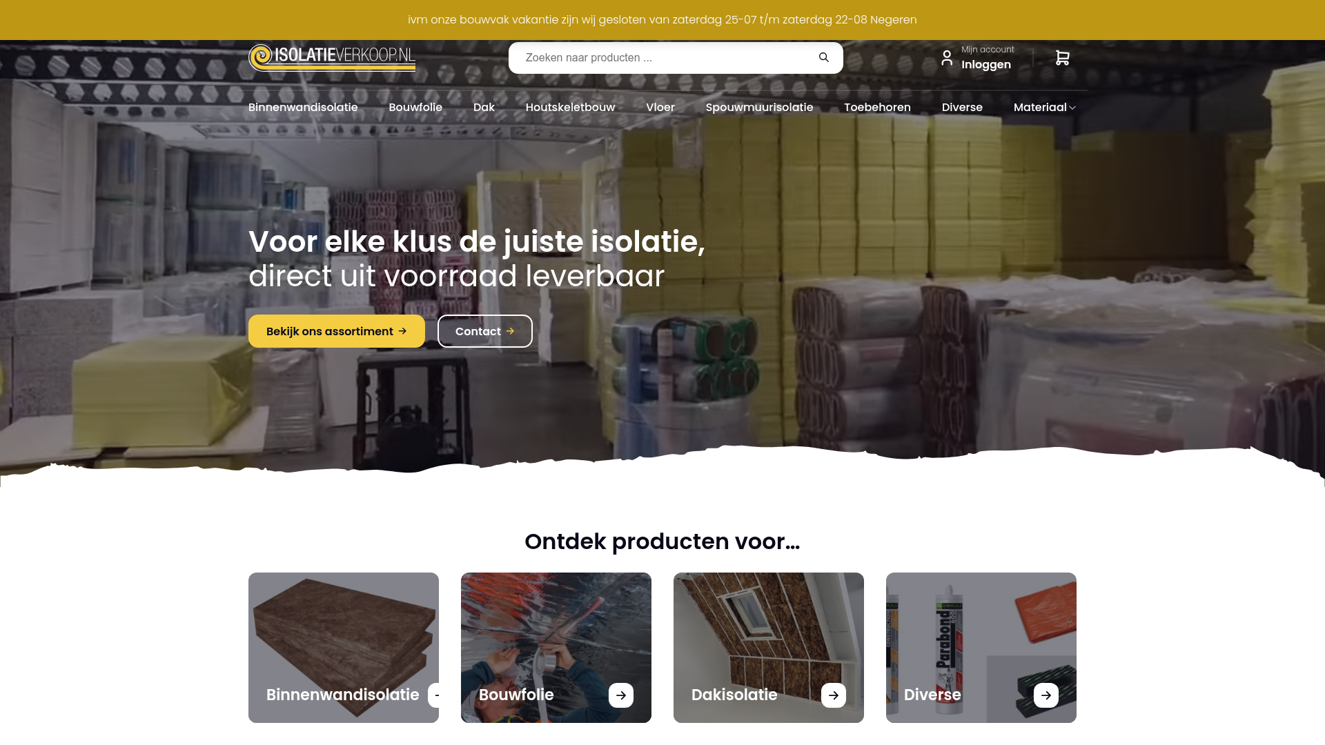 Screenshot van isolatieverkoop.nl