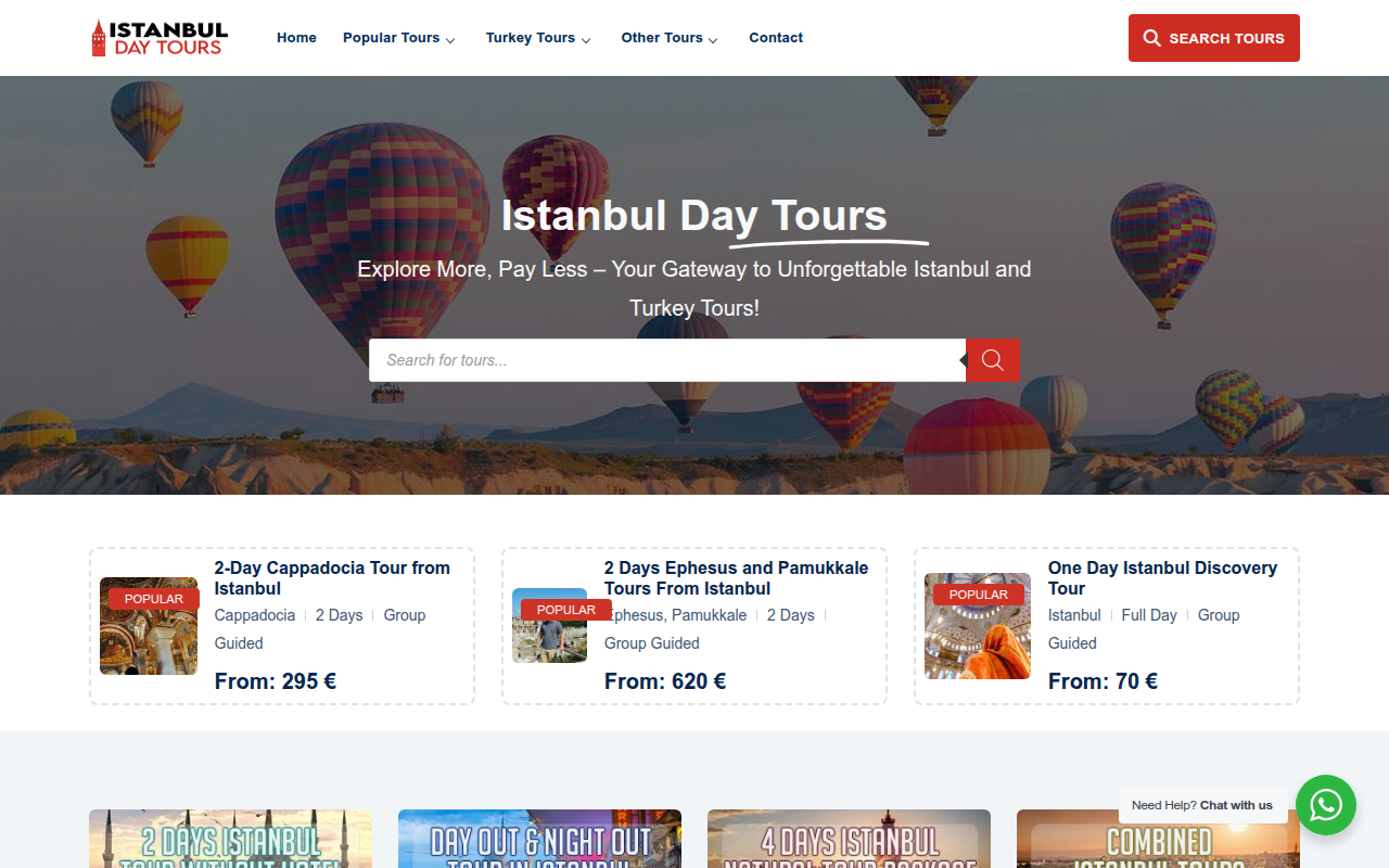 Screenshot van istanbuldaytours.com