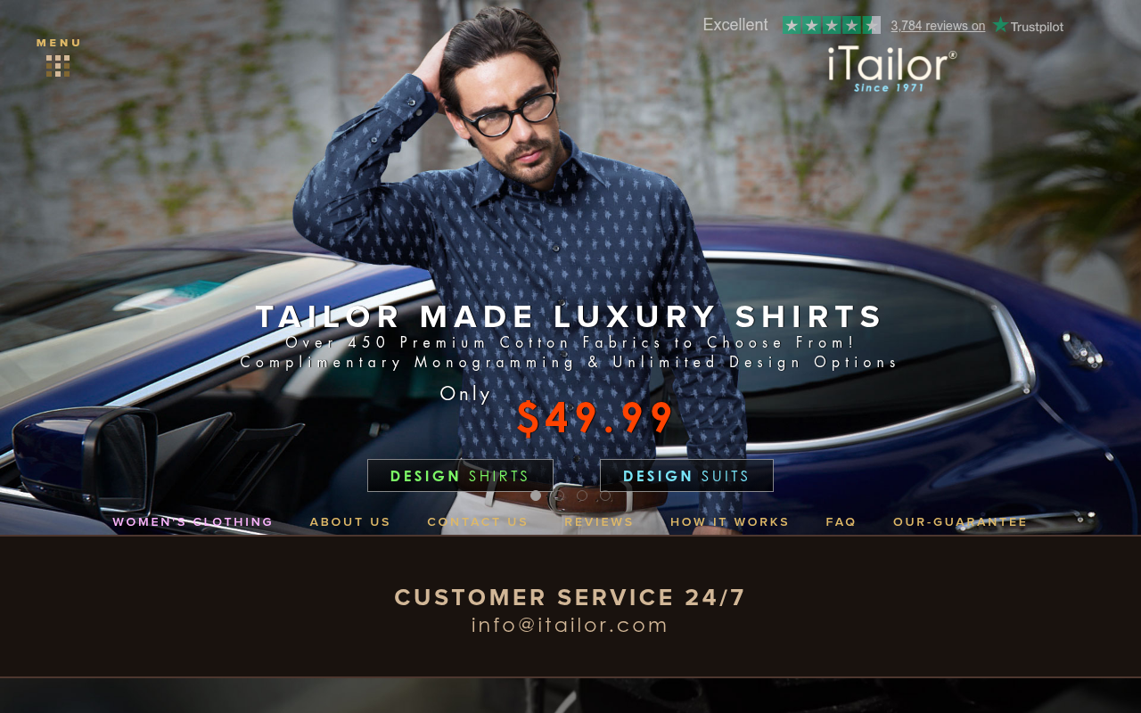 Screenshot van itailor.com