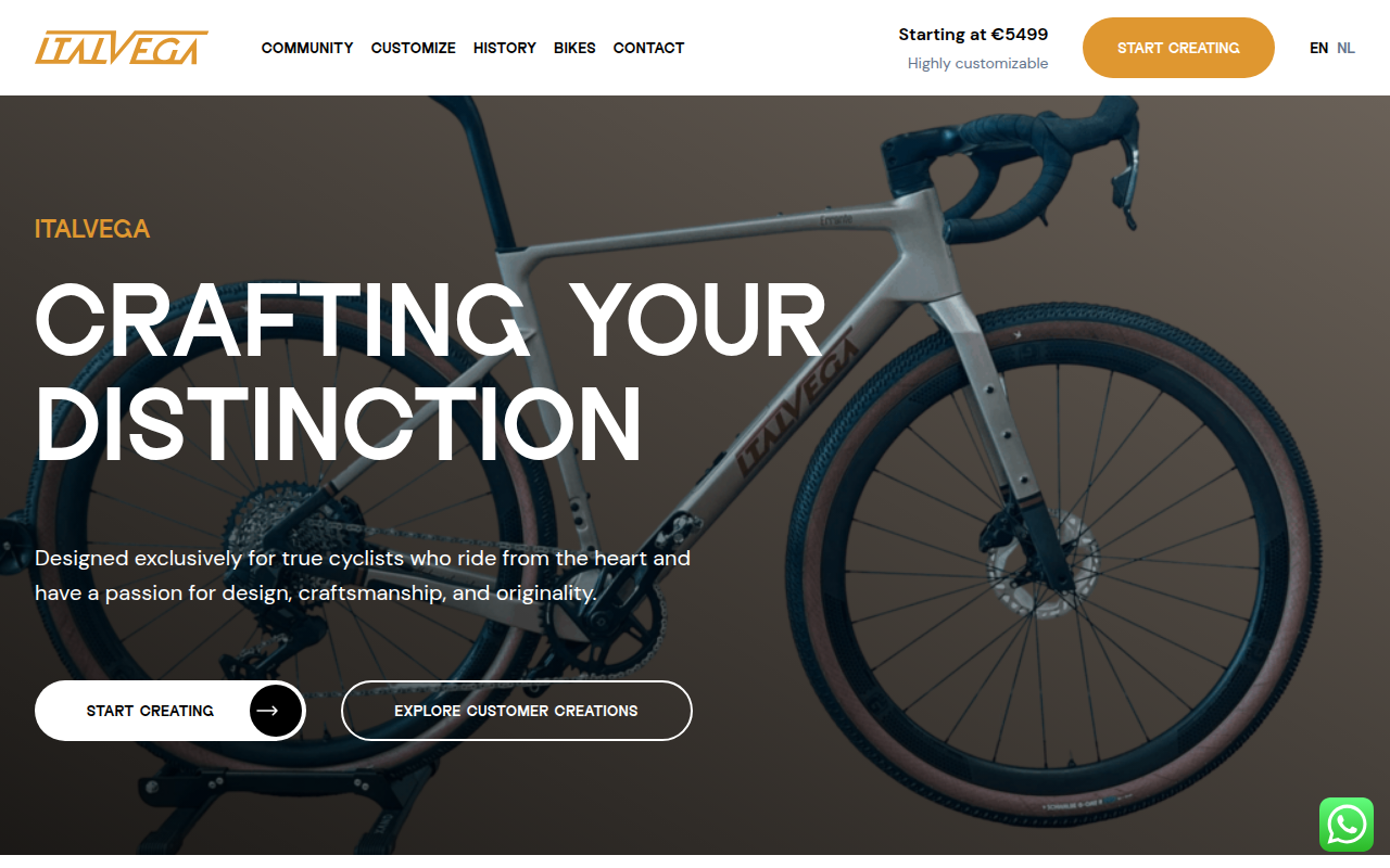 Screenshot van italvega.com