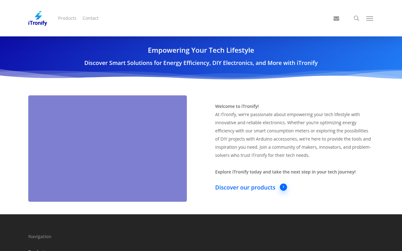 Screenshot van itronify.com