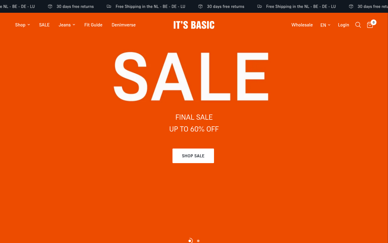 Screenshot van itsbasicdenim.nl