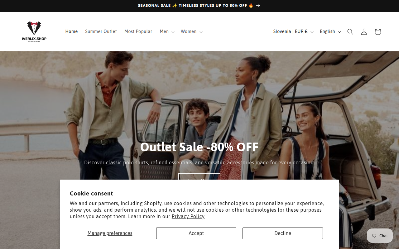 Screenshot van iverlix.shop