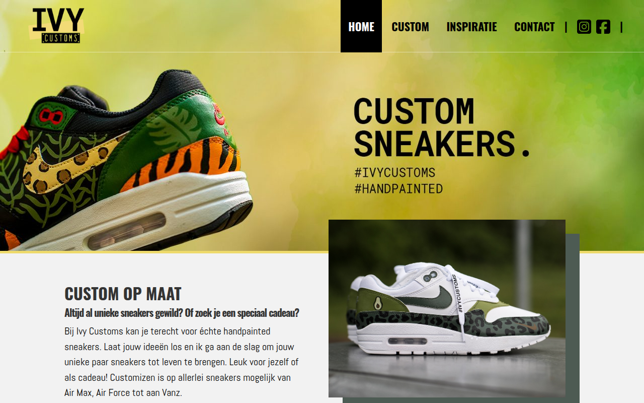 Screenshot van ivycustoms.nl