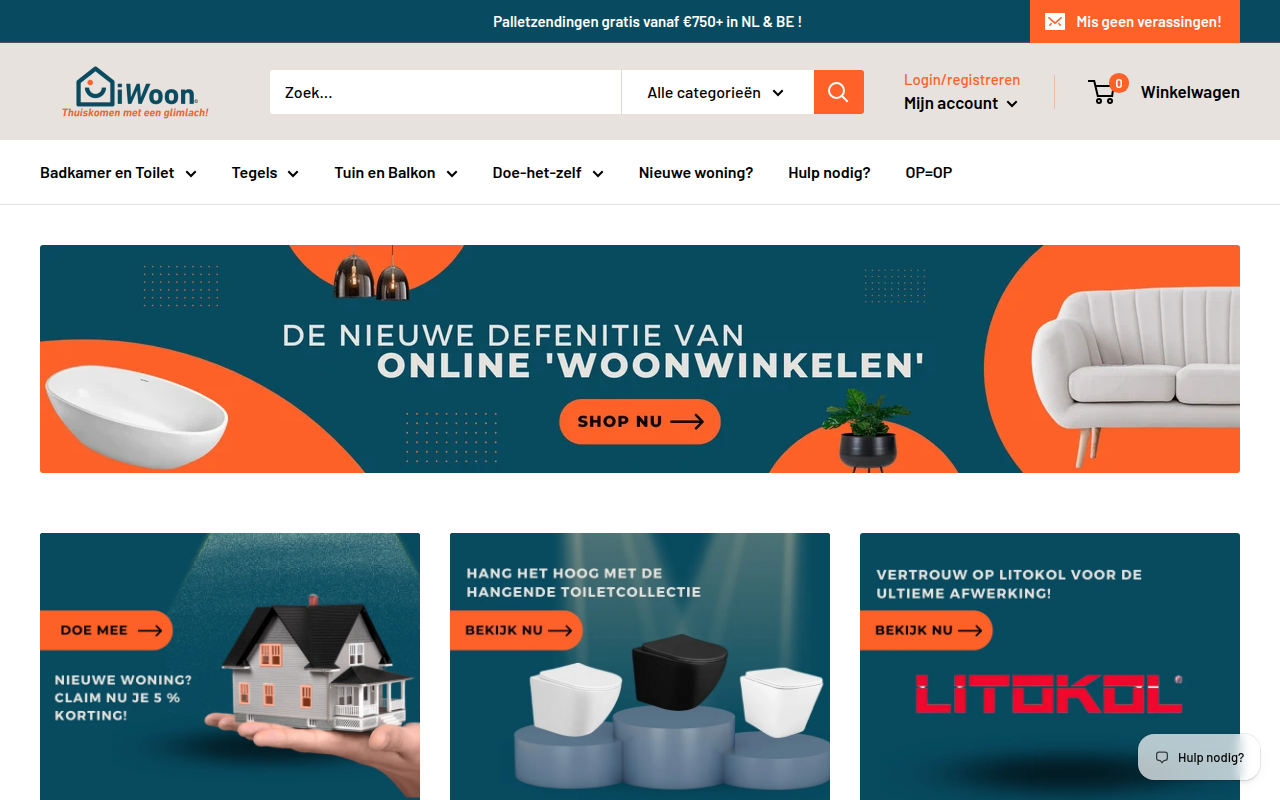 Screenshot van iwoon.nl
