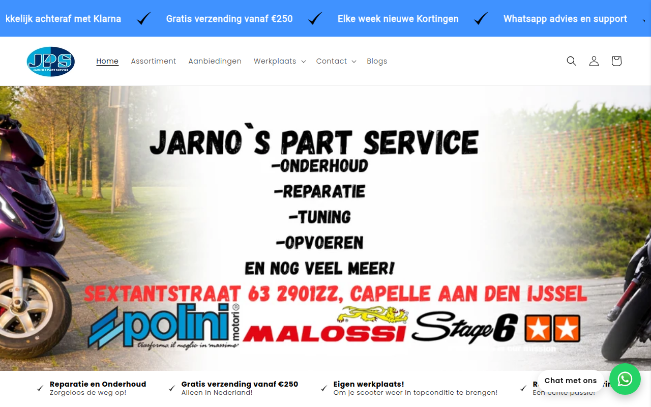 Screenshot van j-p-s.nl