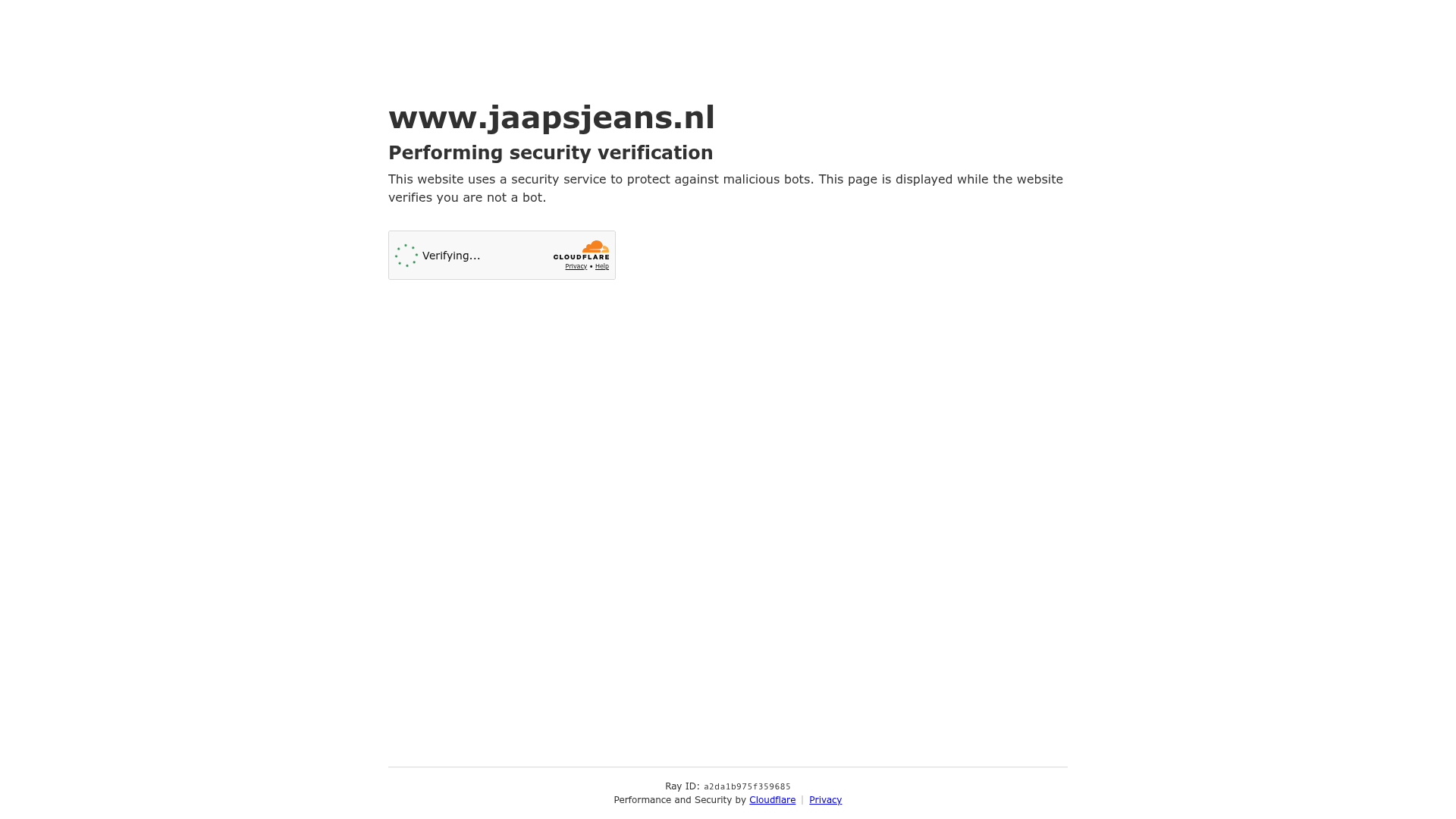 Screenshot van jaapsjeans.nl