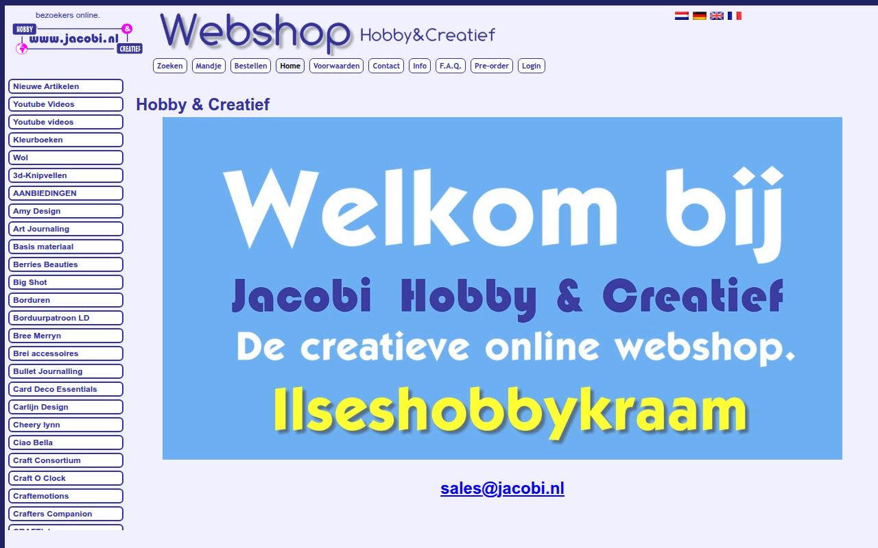 Screenshot van jacobi.nl