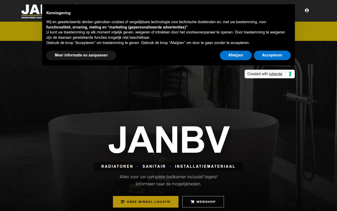 Screenshot van janbv.nl
