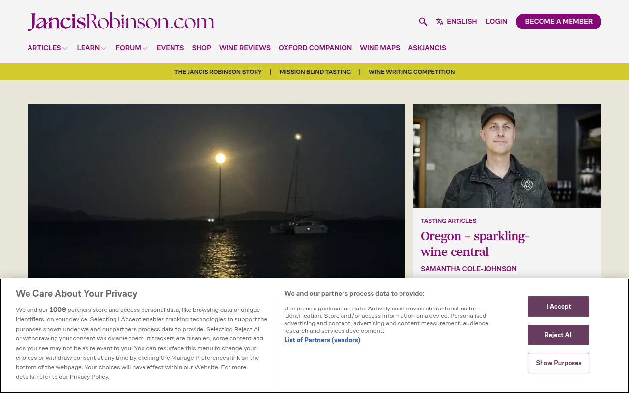 Screenshot van jancisrobinson.com
