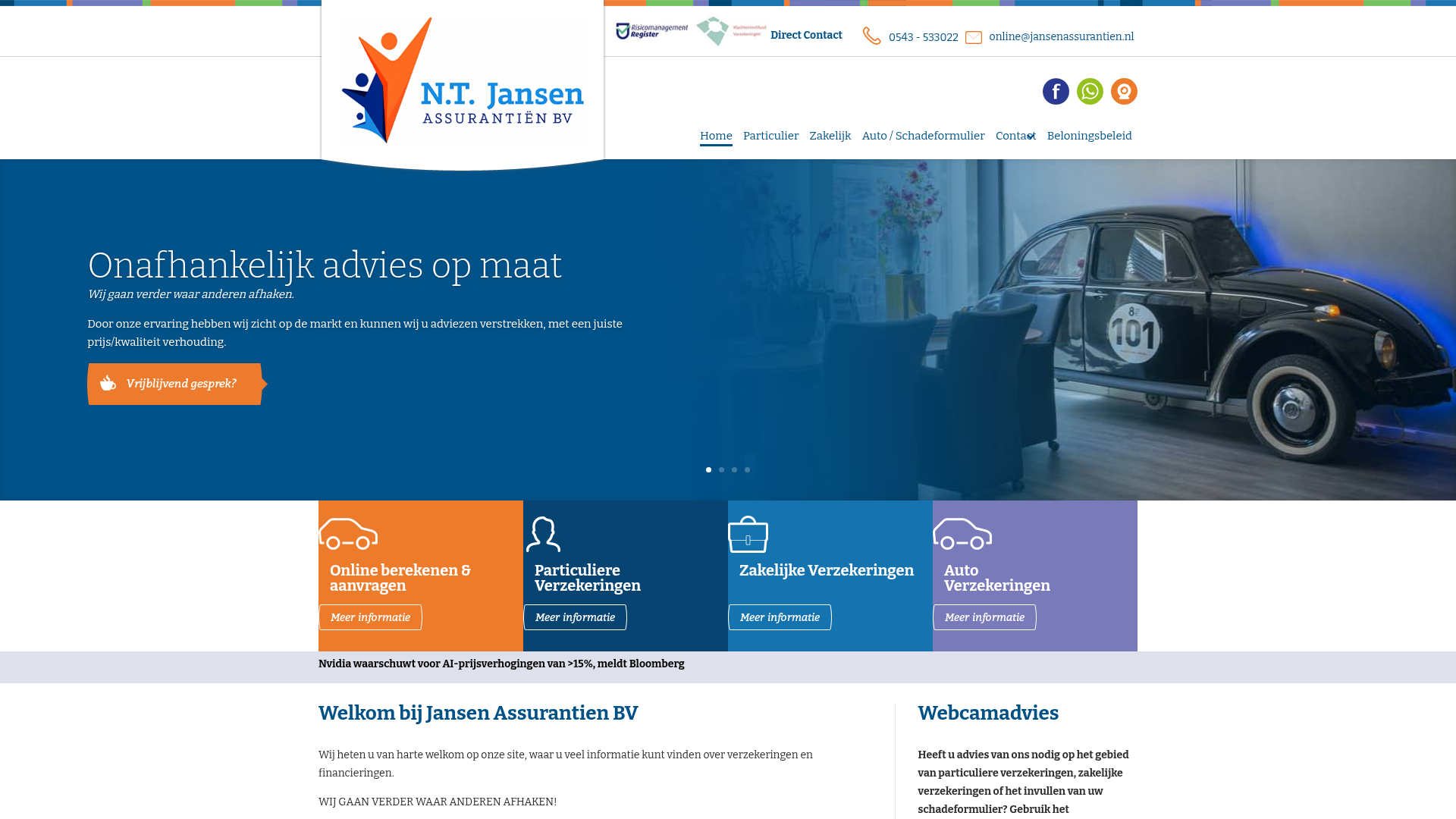 Screenshot van jansenassurantien.nl