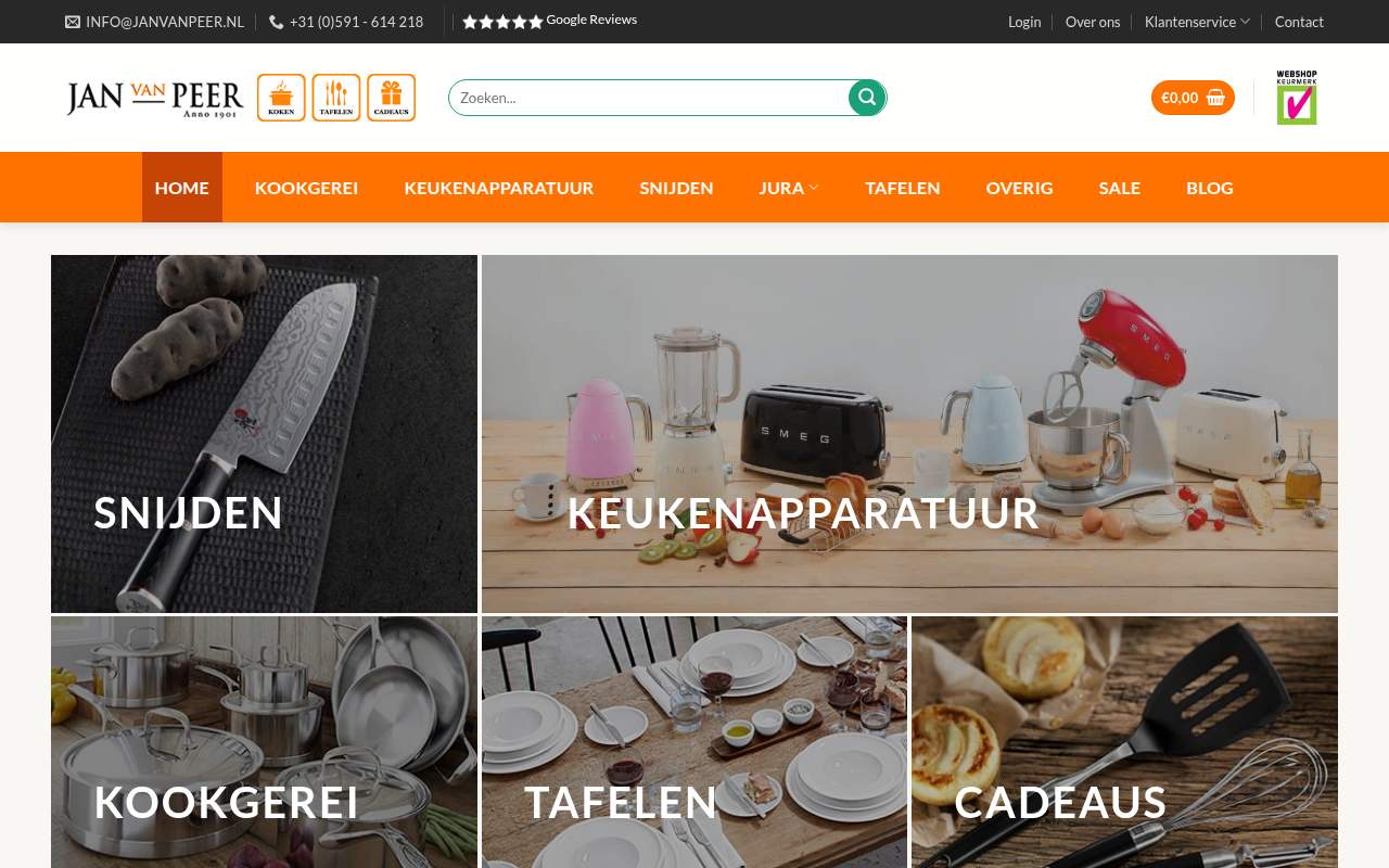 Screenshot van janvanpeer.nl