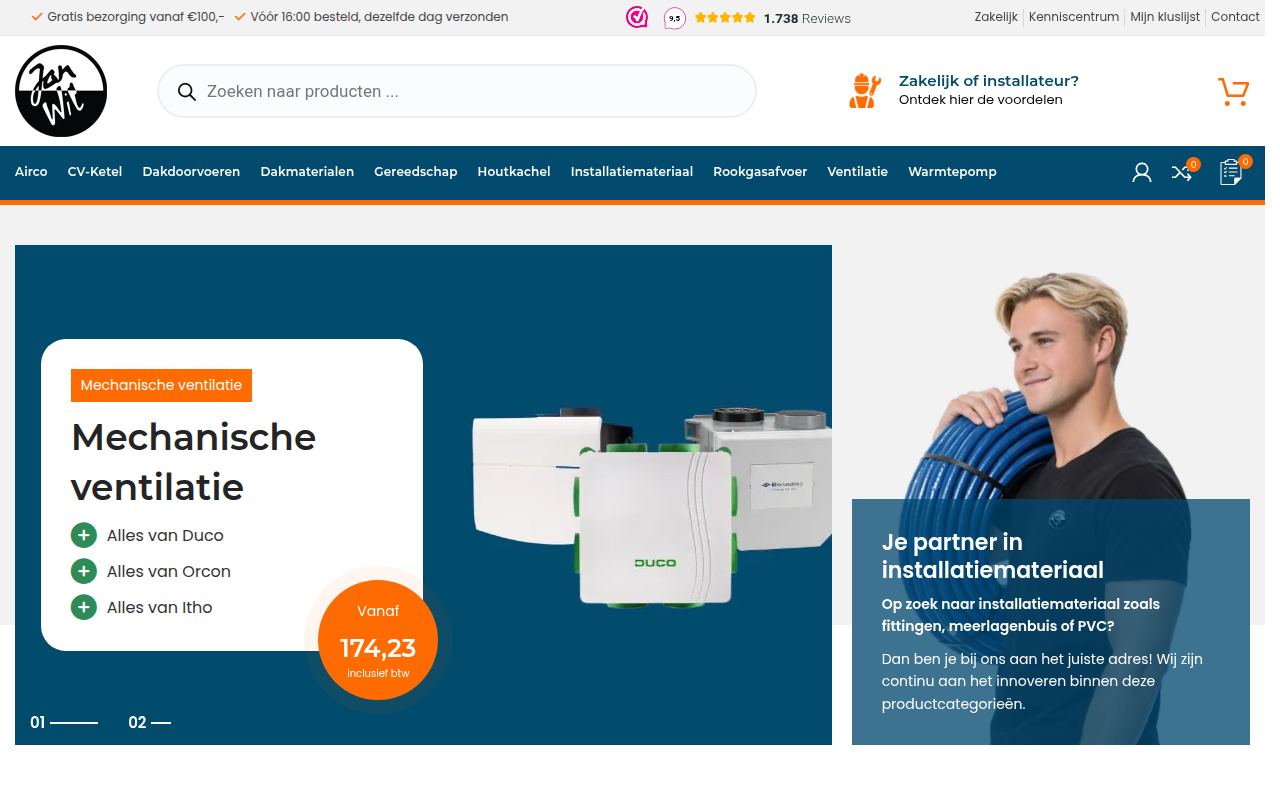 Screenshot van janwit.nl