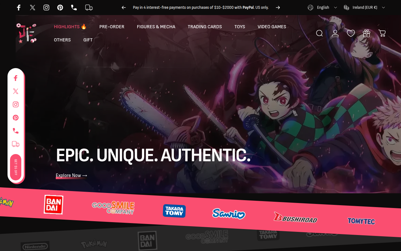 Screenshot van japan-figure.com
